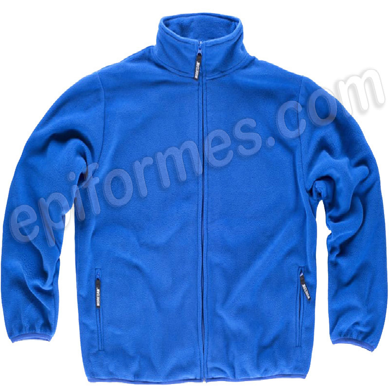 Chaqueta polar de cuello alto y cierre de cremallera de nylon